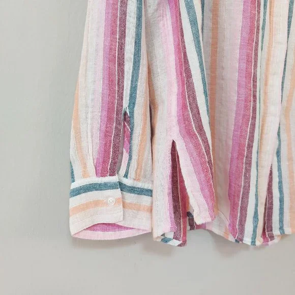 Colorful Striped Button-Up Shirt - Picture 5 of 12